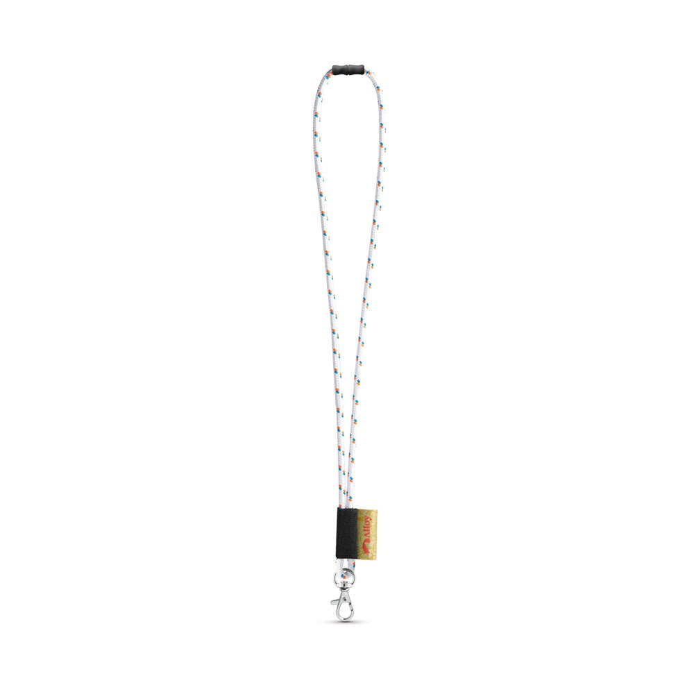 MANSFIELD promotional lanyard in 301 - white with custom logo branding