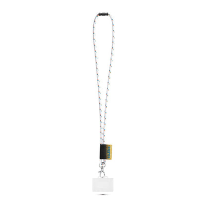 BRIDPORT promotional lanyard in 301 - white with custom logo branding