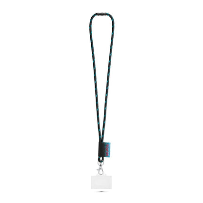BRIDPORT promotional lanyard in 353 - black/light blue with custom logo branding