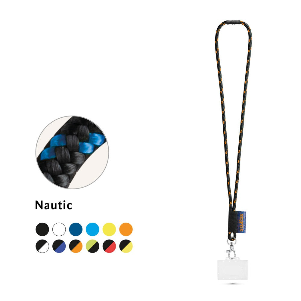 BRIDPORT promotional lanyard (complete set view) with custom logo branding