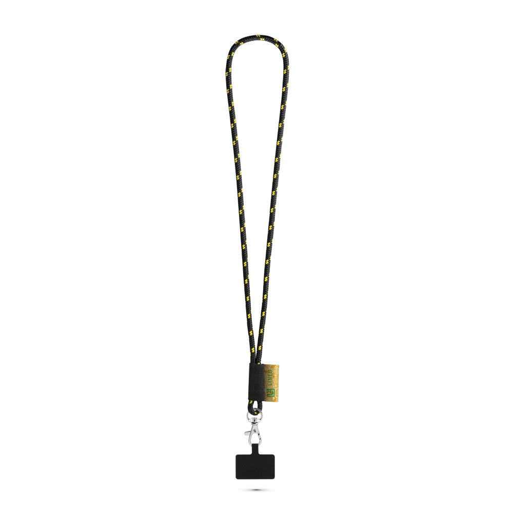 STAFFORD promotional lanyard in black/yellow with custom logo branding