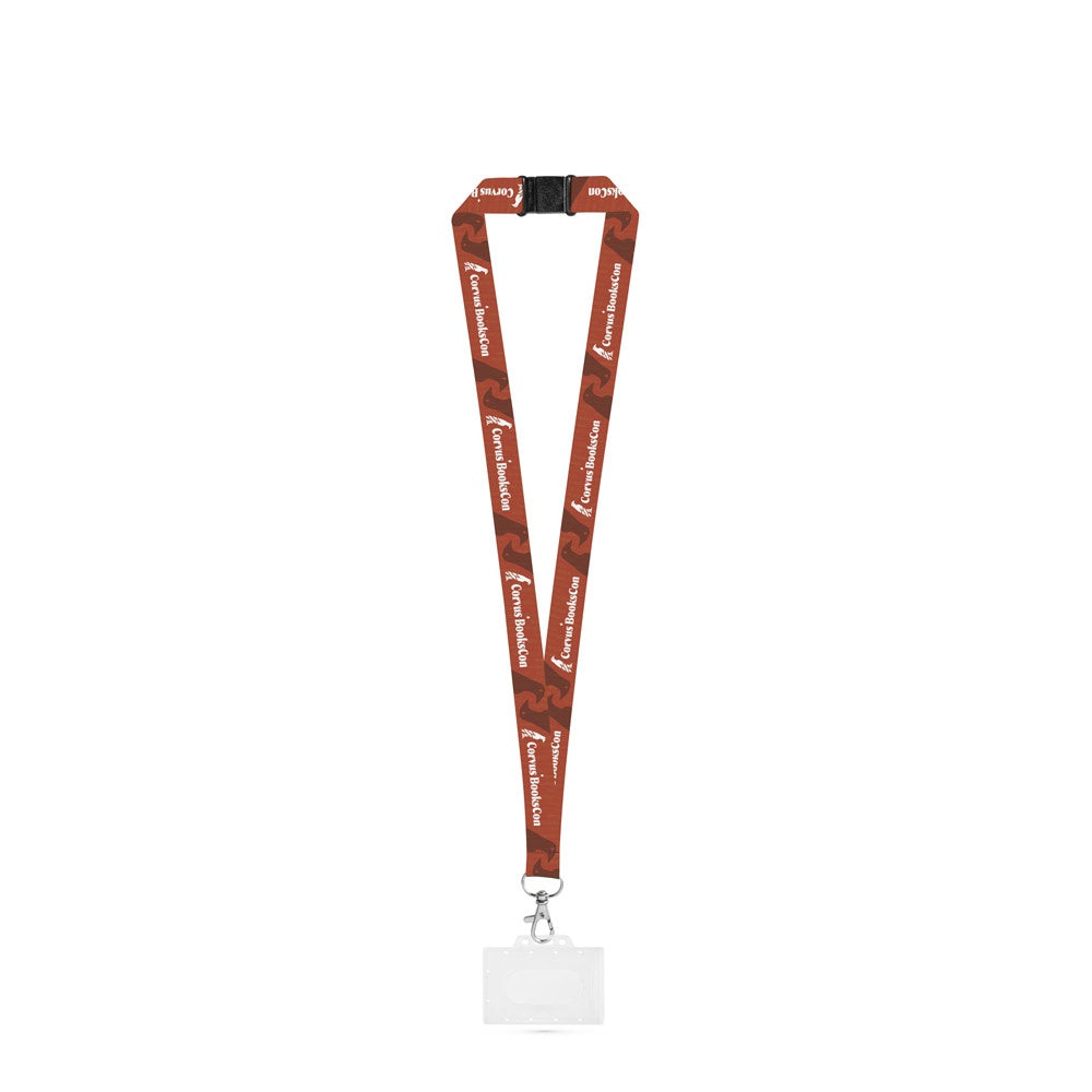 CARLISLE promotional lanyard in 301 - white with custom logo branding