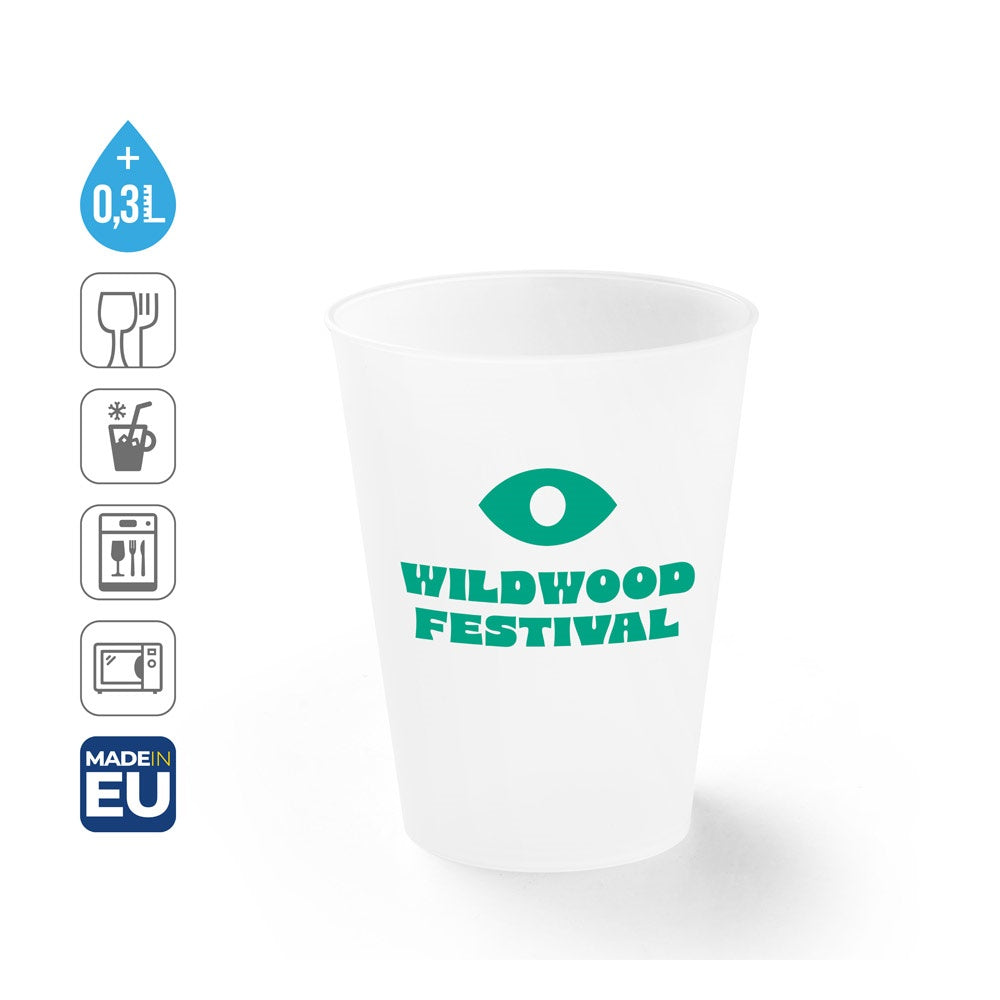 KANE S promotional travel cup (complete set view) with custom logo branding
