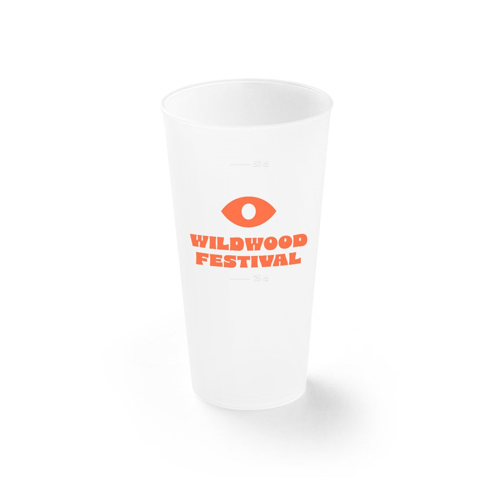 KANE L promotional travel cup in transparent with custom logo branding