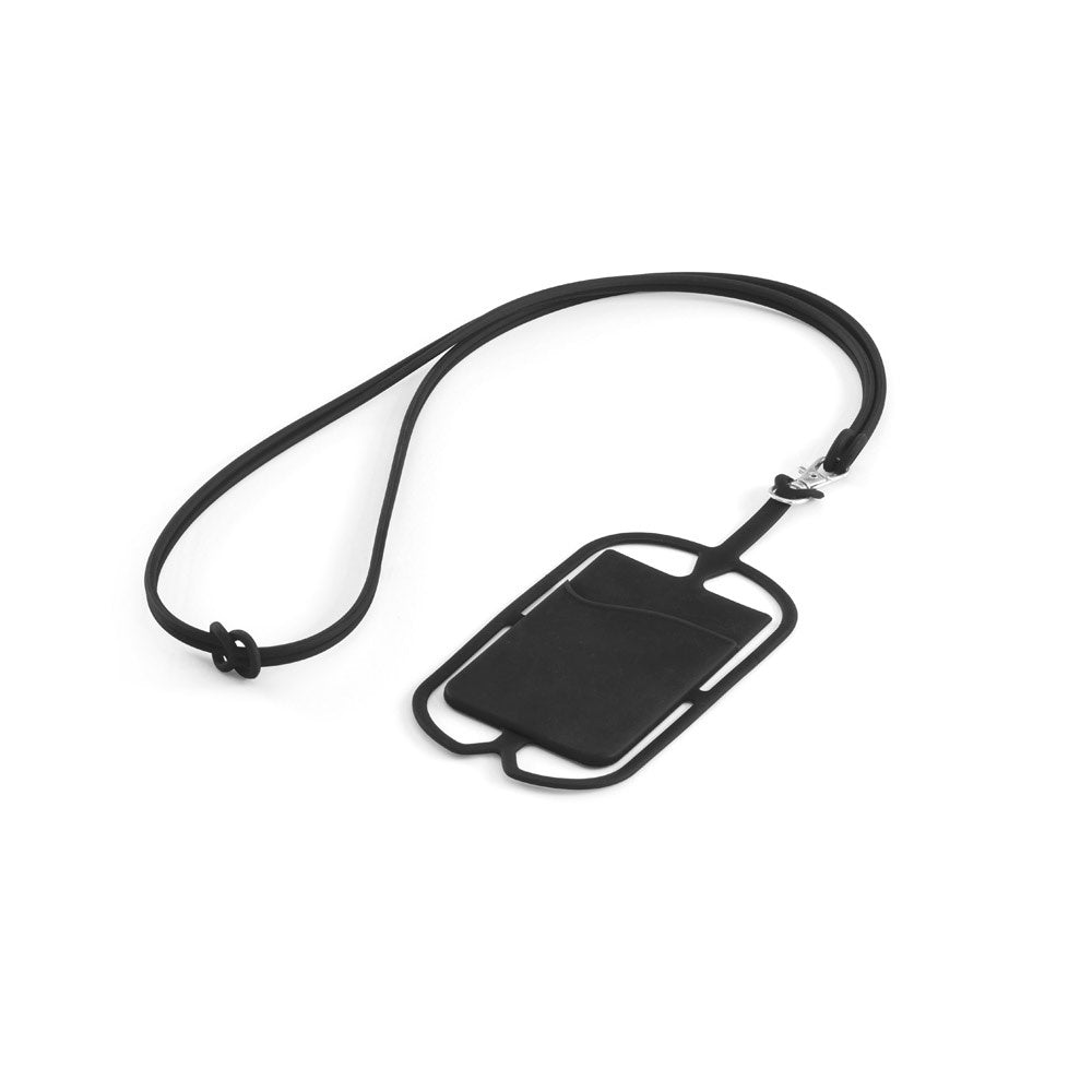 NICOLAUS promotional lanyard in black with custom logo branding