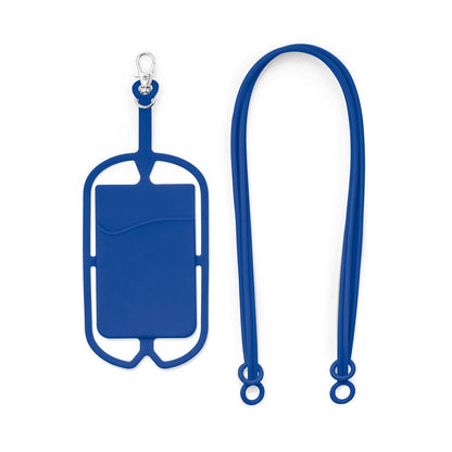 NICOLAUS promotional lanyard in royal blue (detail view) with custom logo branding