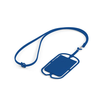 NICOLAUS promotional lanyard in royal blue with custom logo branding