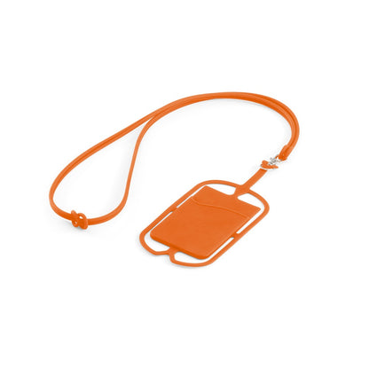 NICOLAUS promotional lanyard in orange with custom logo branding