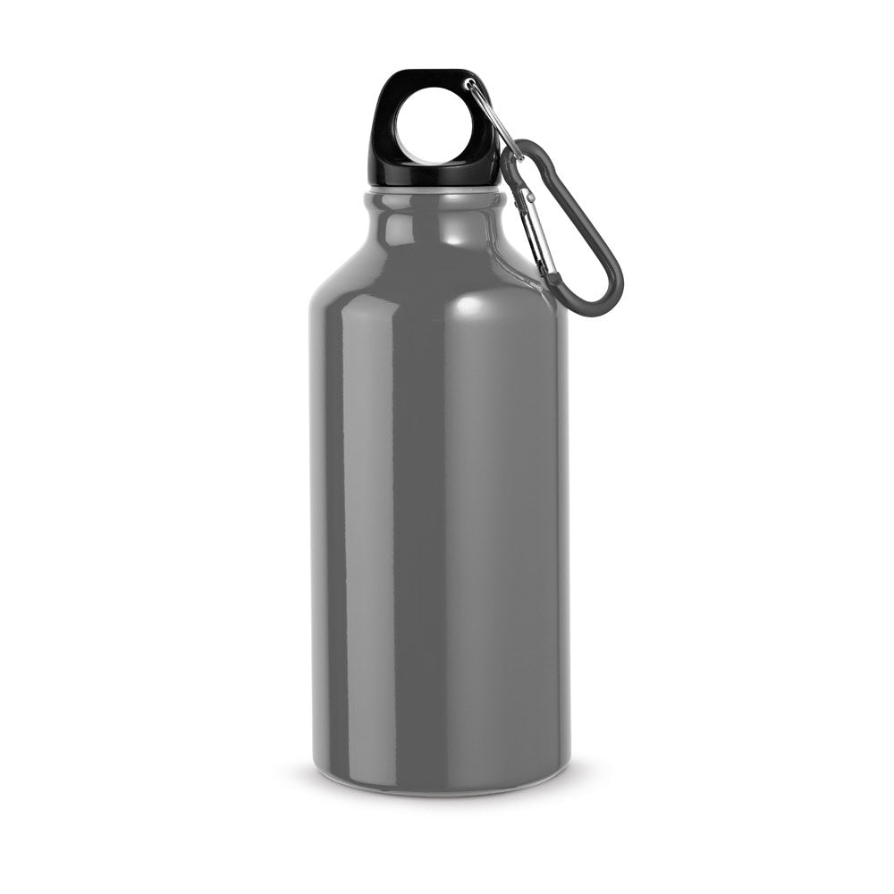 LANDSCAPE S promotional bottle in gun metal with custom logo branding