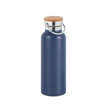 RAGNAR promotional thermal bottle in navy blue with custom logo branding