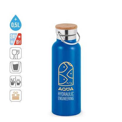 RAGNAR promotional thermal bottle (complete set view) with custom logo branding
