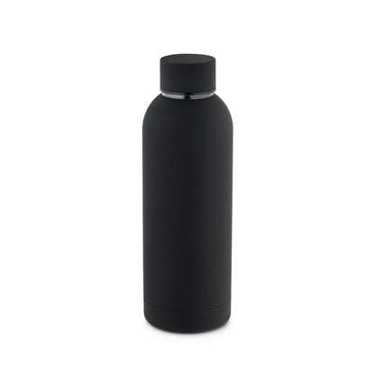 ODIN promotional thermal bottle in black with custom logo branding