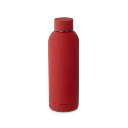 ODIN promotional thermal bottle in burgundy with custom logo branding