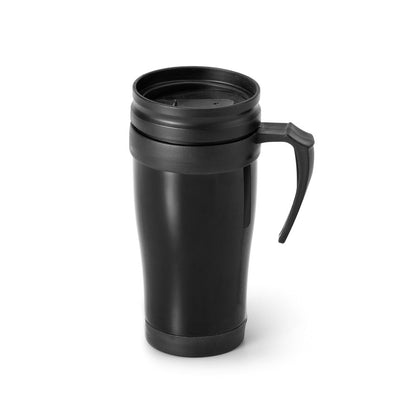 LIVE promotional mug in black with custom logo branding