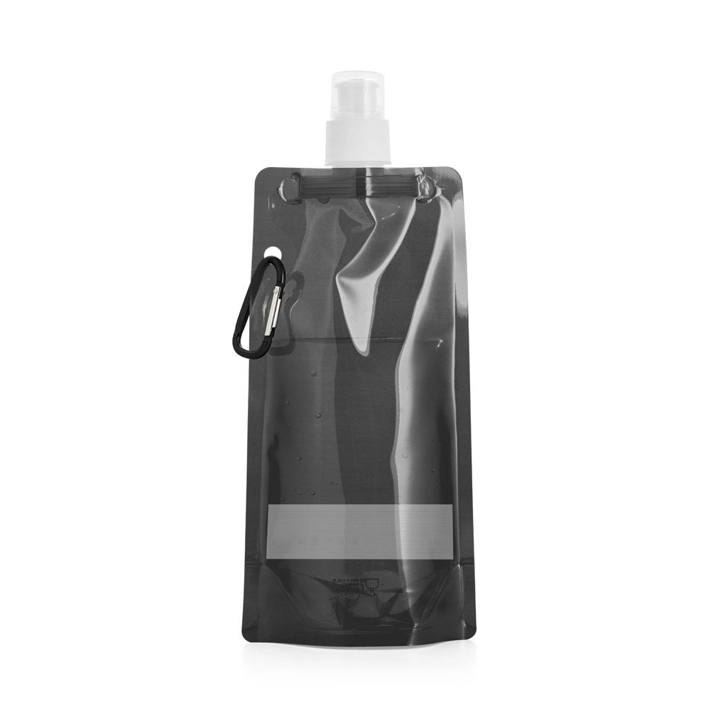 KWILL promotional bottle in black (detail view) with custom logo branding
