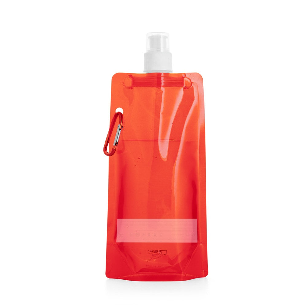 KWILL promotional bottle in red (detail view) with custom logo branding