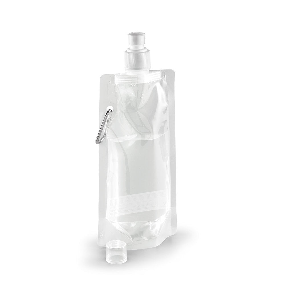 KWILL promotional bottle in white (detail view) with custom logo branding