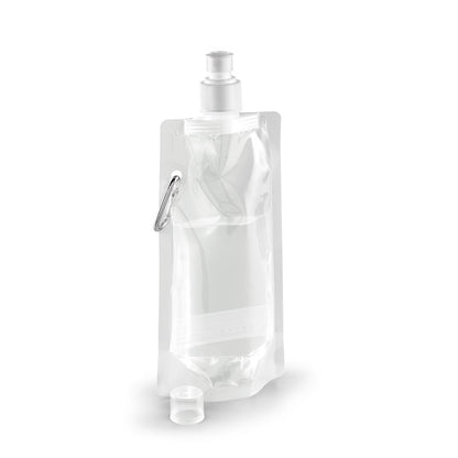 KWILL promotional bottle in white (detail view) with custom logo branding