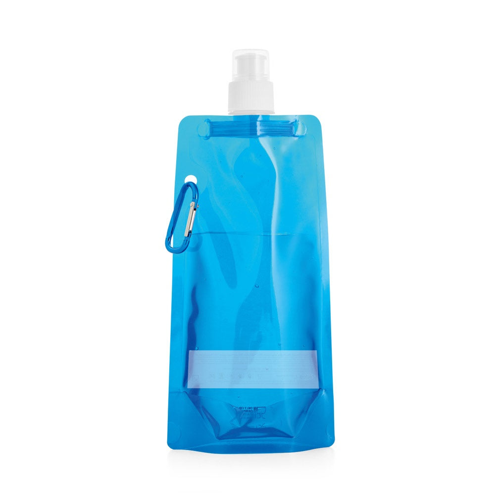 KWILL promotional bottle in light blue (detail view) with custom logo branding