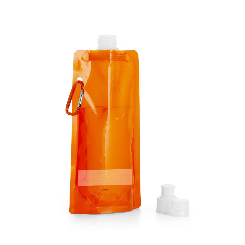 KWILL promotional bottle in orange (detail view) with custom logo branding