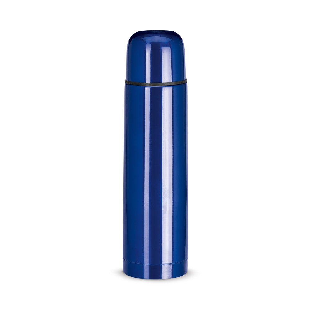 LUKA promotional thermal bottle in blue with custom logo branding