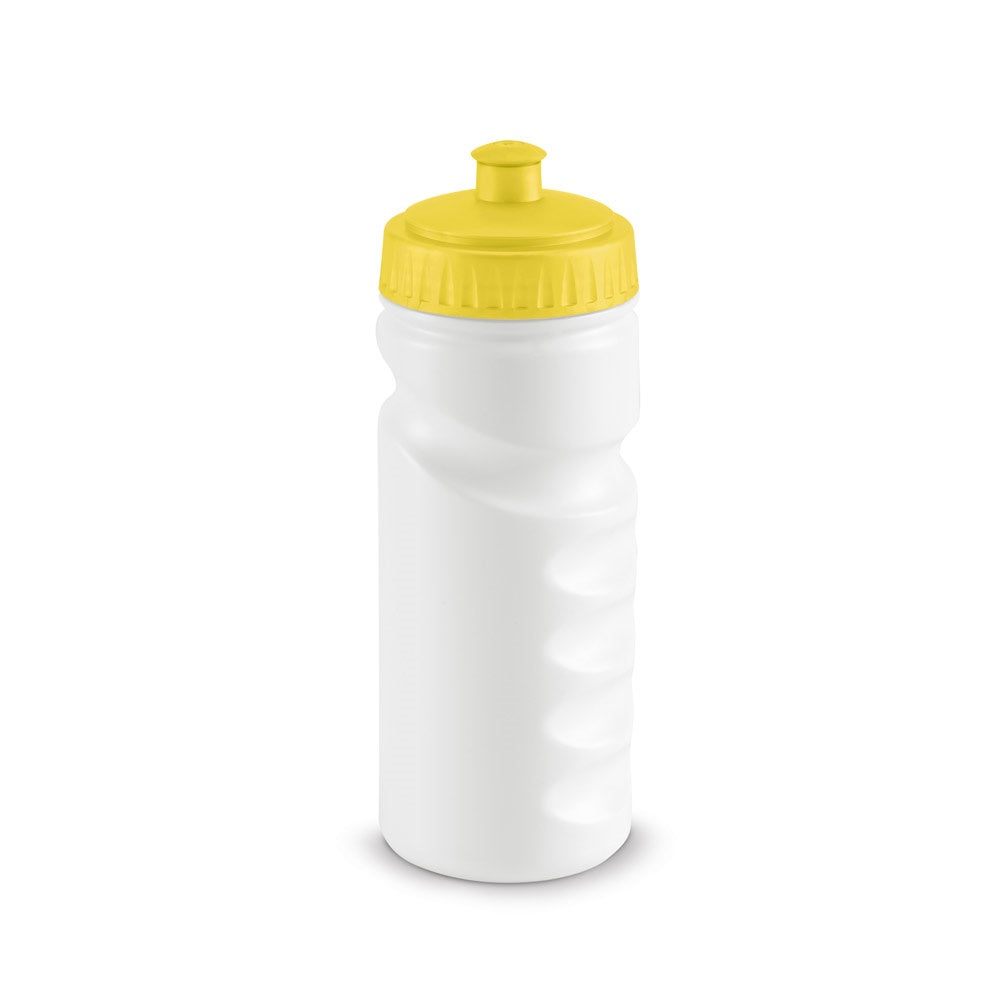 LOWRY promotional bottle in yellow with custom logo branding