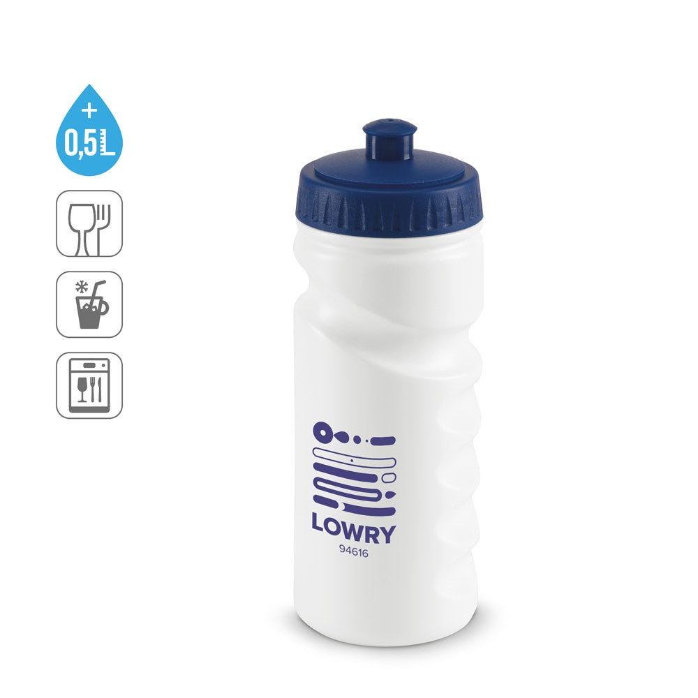 LOWRY promotional bottle (complete set view) with custom logo branding