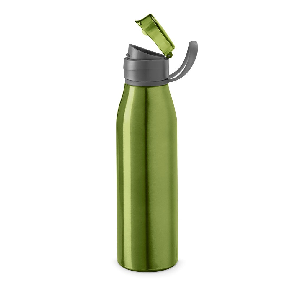 KORVER promotional bottle in light green (detail view) with custom logo branding