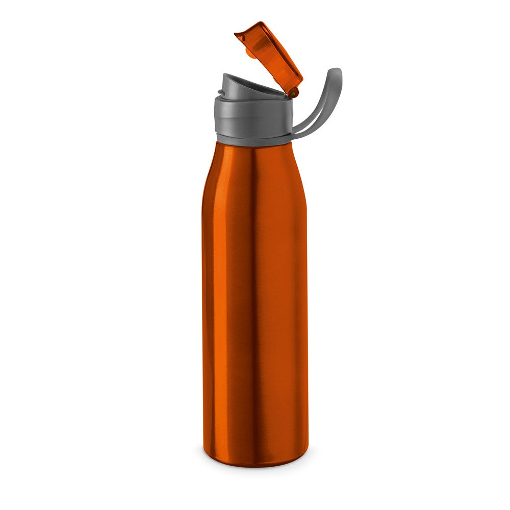 KORVER promotional bottle in orange (detail view) with custom logo branding