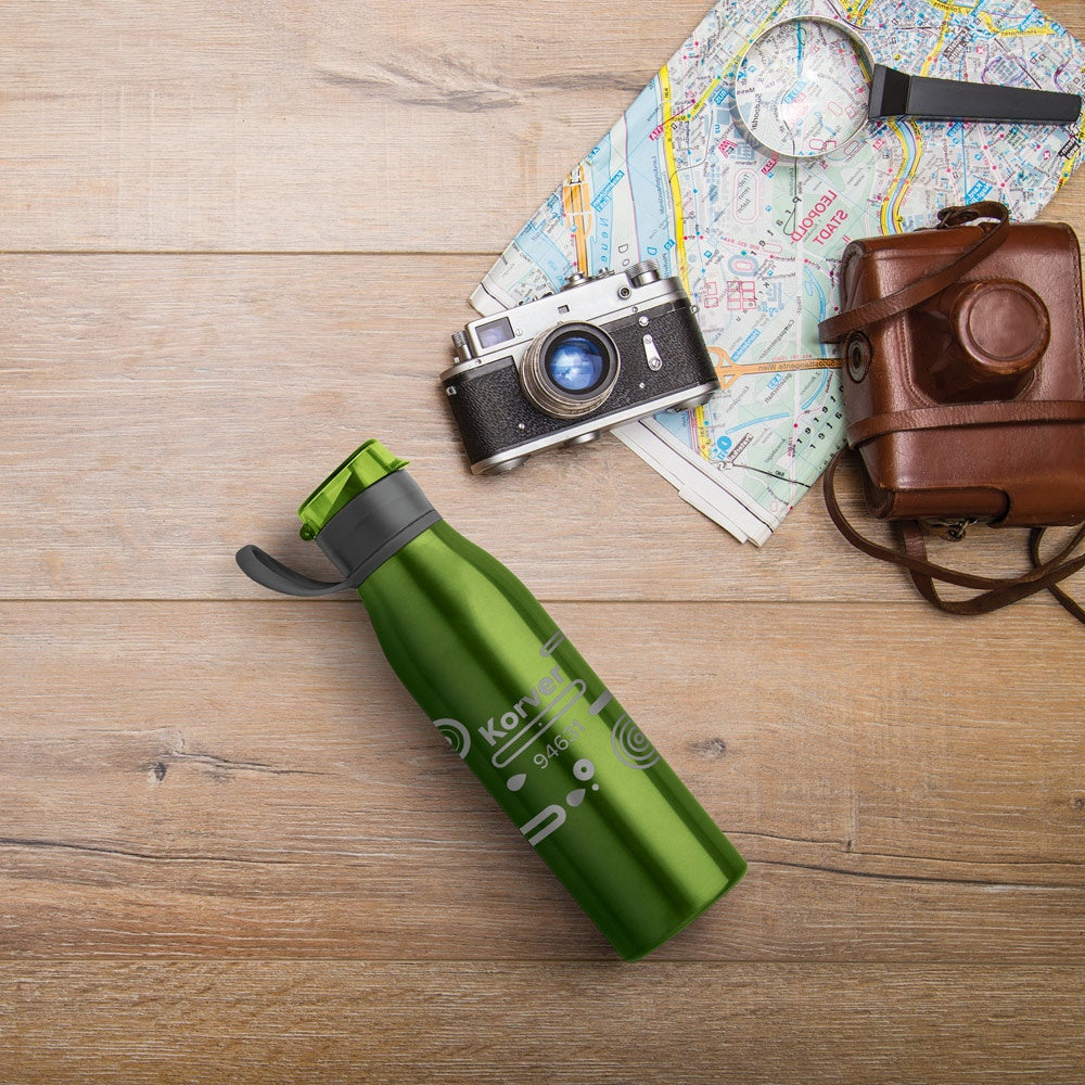 KORVER promotional bottle with custom logo branding