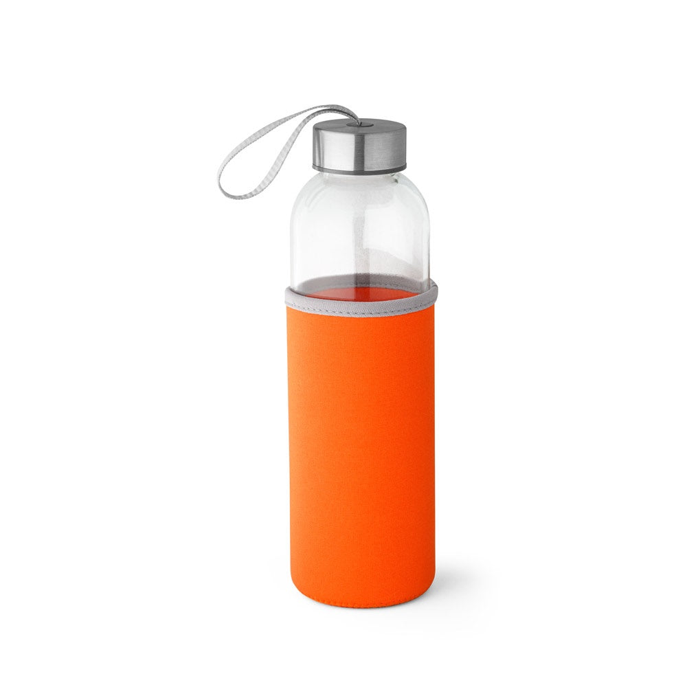 RAISE promotional bottle in orange with custom logo branding