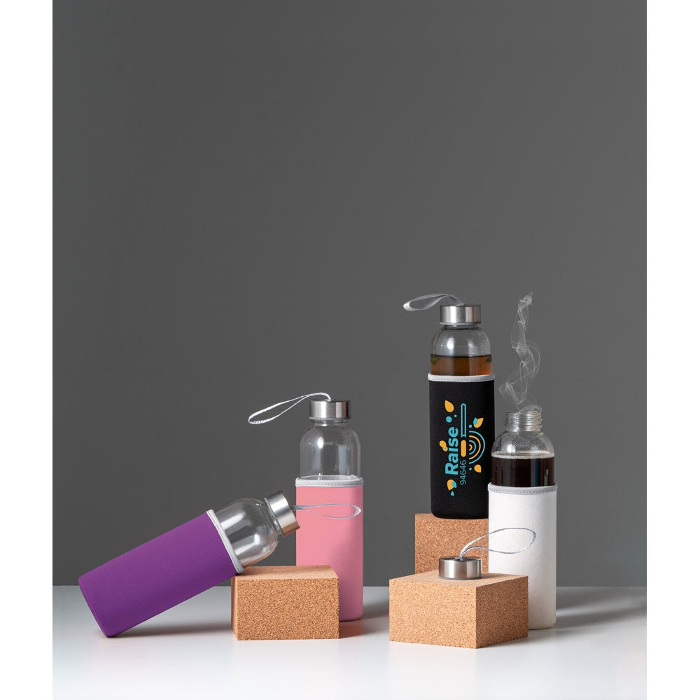 RAISE promotional bottle with custom logo branding