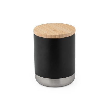 NORRE TUMBLER promotional travel cup in black with custom logo branding