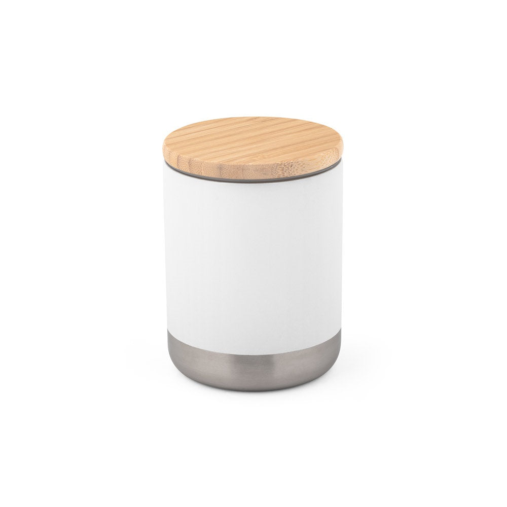 NORRE TUMBLER promotional travel cup in white with custom logo branding