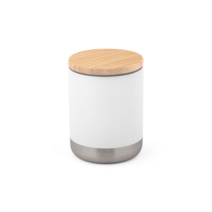 NORRE TUMBLER promotional travel cup in white with custom logo branding