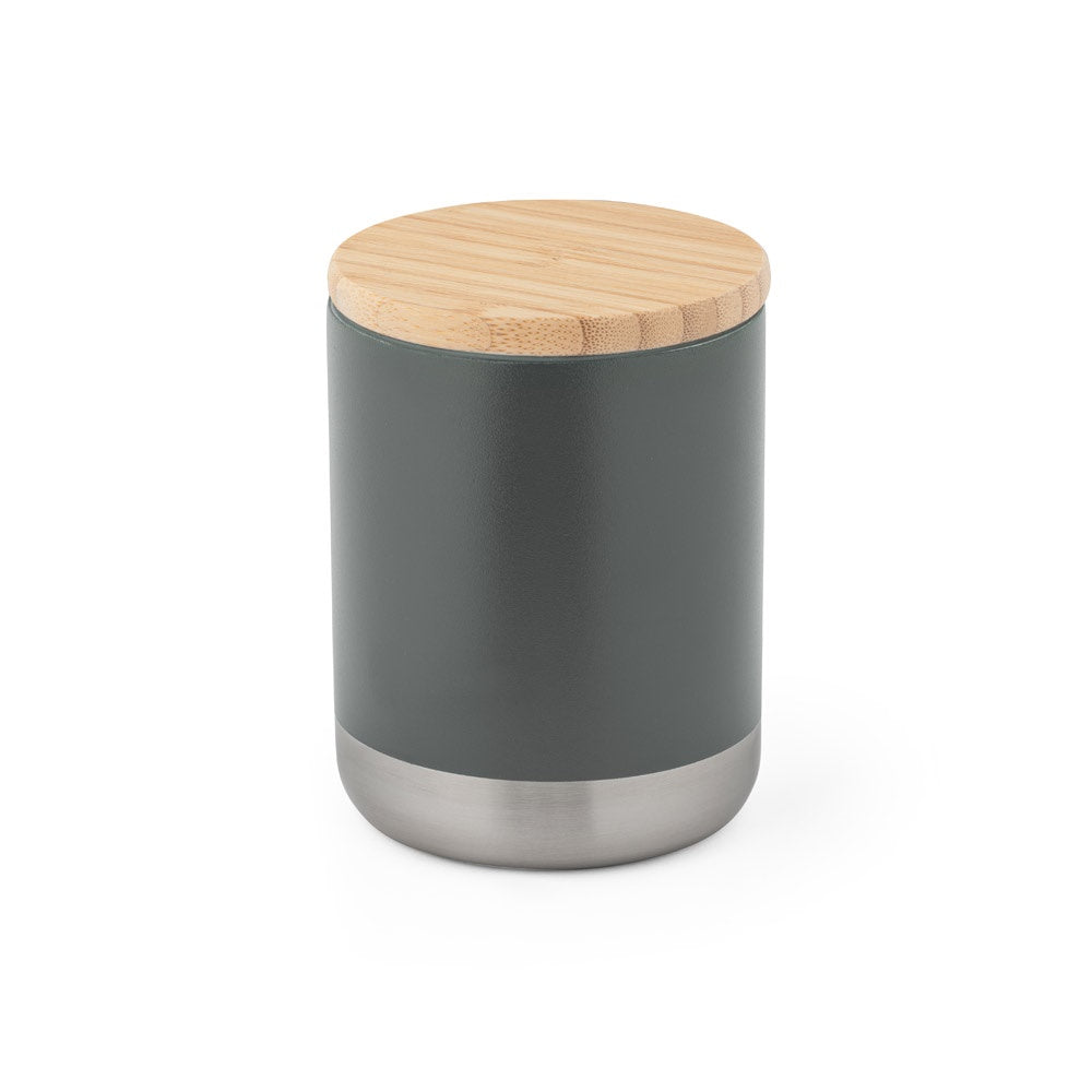 NORRE TUMBLER promotional travel cup in dark grey with custom logo branding