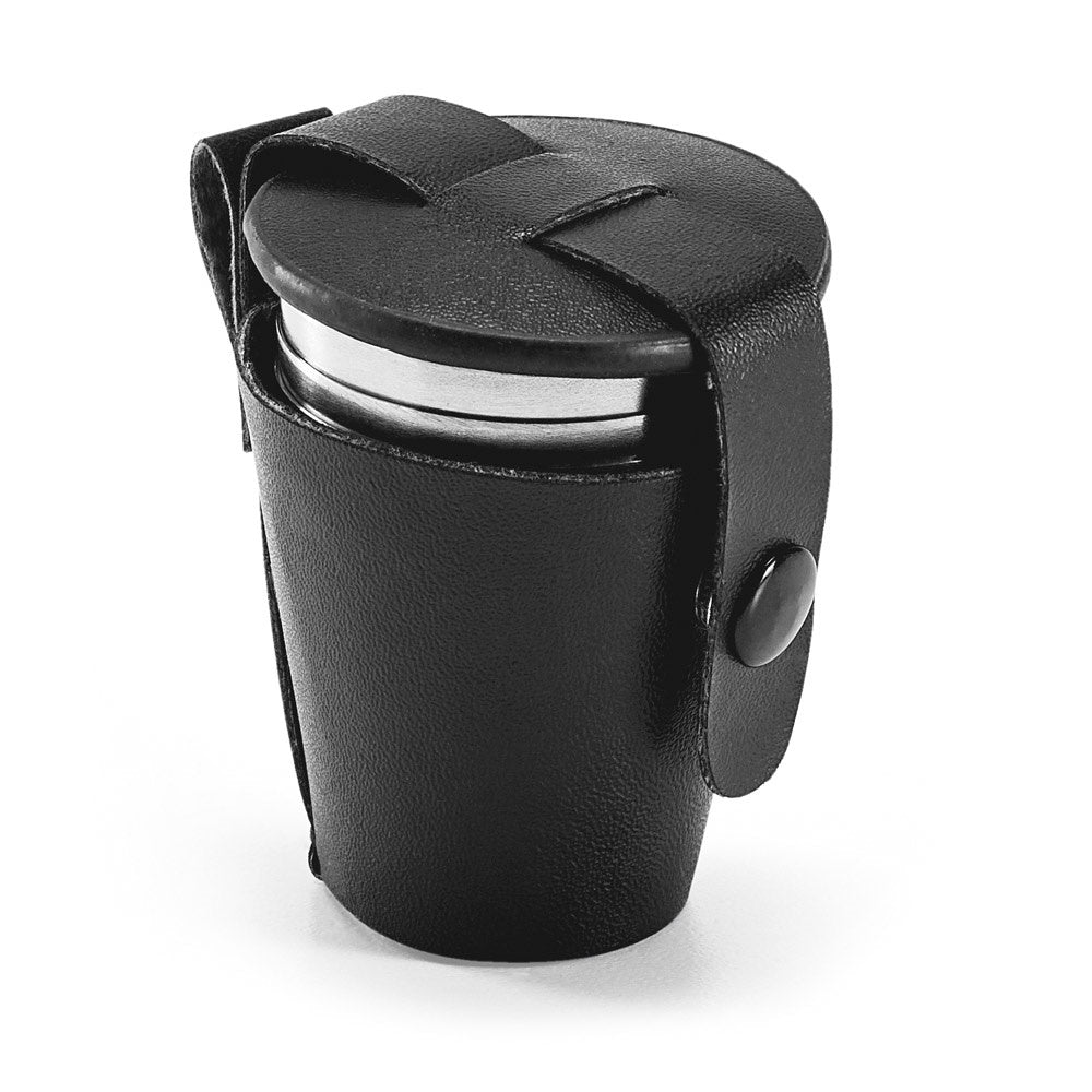 HIMALAYAS promotional travel cup in silver (detail view) with custom logo branding