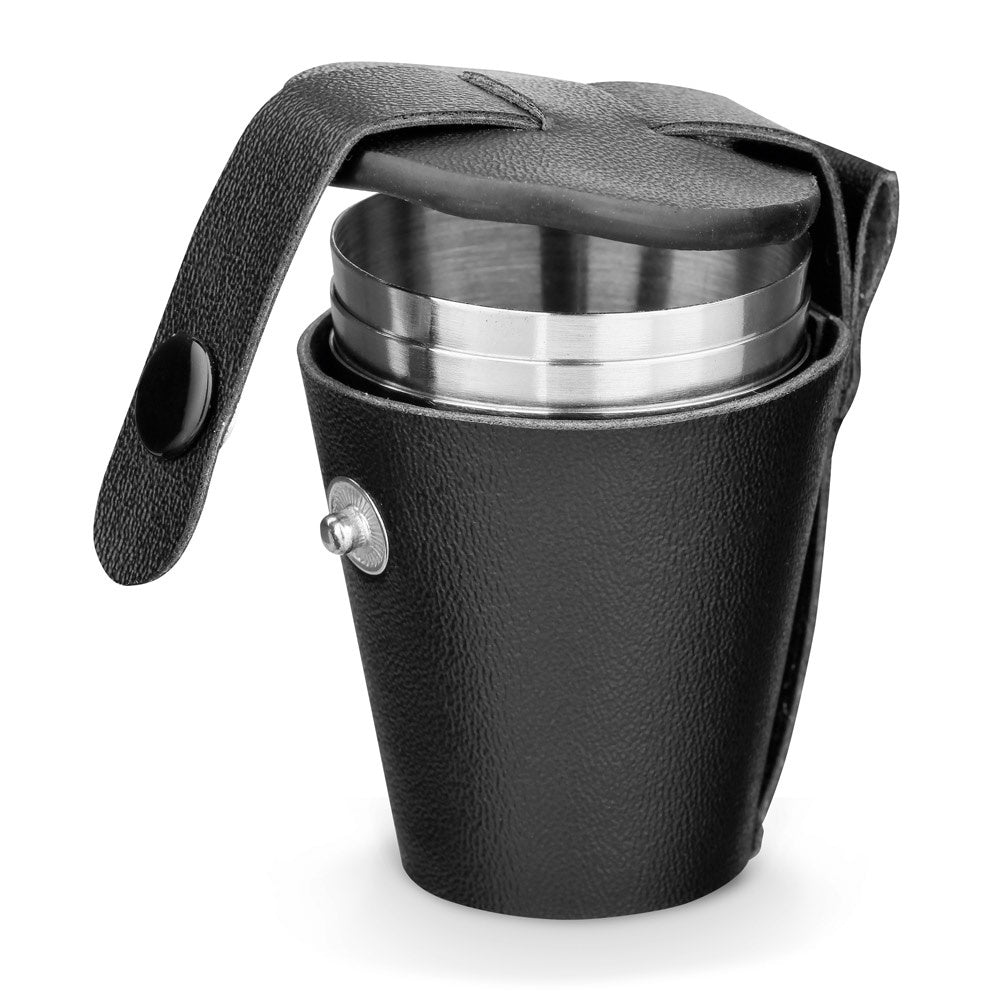 HIMALAYAS promotional travel cup in silver with custom logo branding