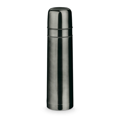HEAT promotional thermal bottle in gun metal with custom logo branding