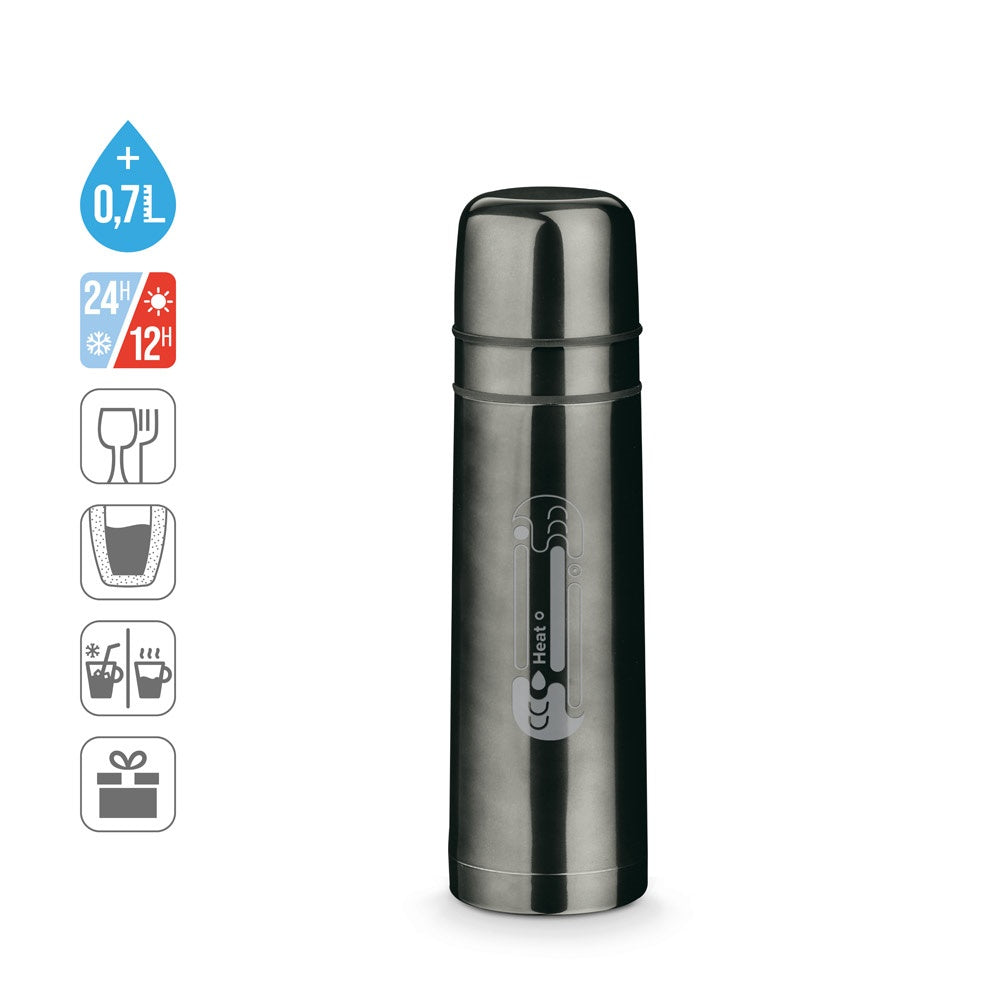 HEAT promotional thermal bottle (complete set view) with custom logo branding