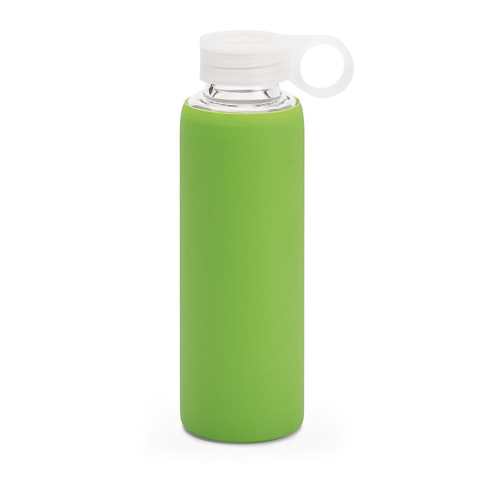 DHABI promotional bottle in light green with custom logo branding