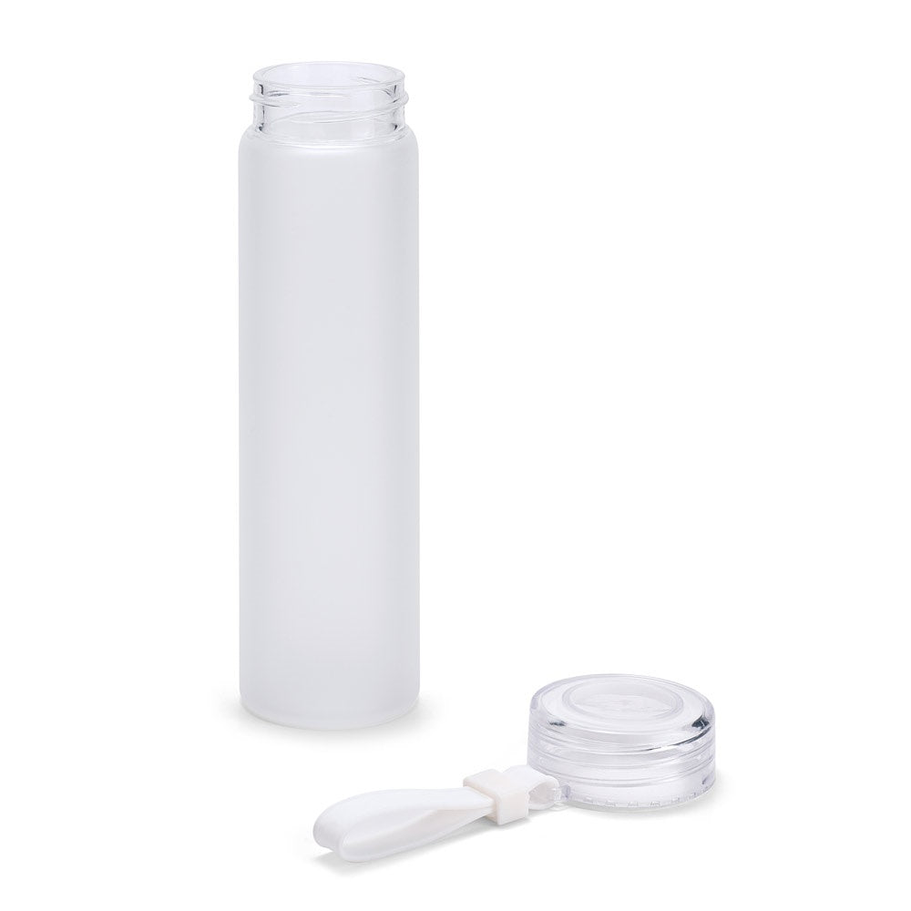 WILLIAMS promotional thermal bottle in white (detail view) with custom logo branding