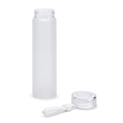 WILLIAMS promotional thermal bottle in white (detail view) with custom logo branding