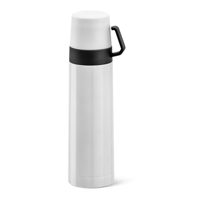 SAFE promotional thermal bottle in white with custom logo branding