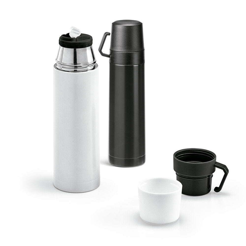 SAFE promotional thermal bottle (complete set view) with custom logo branding