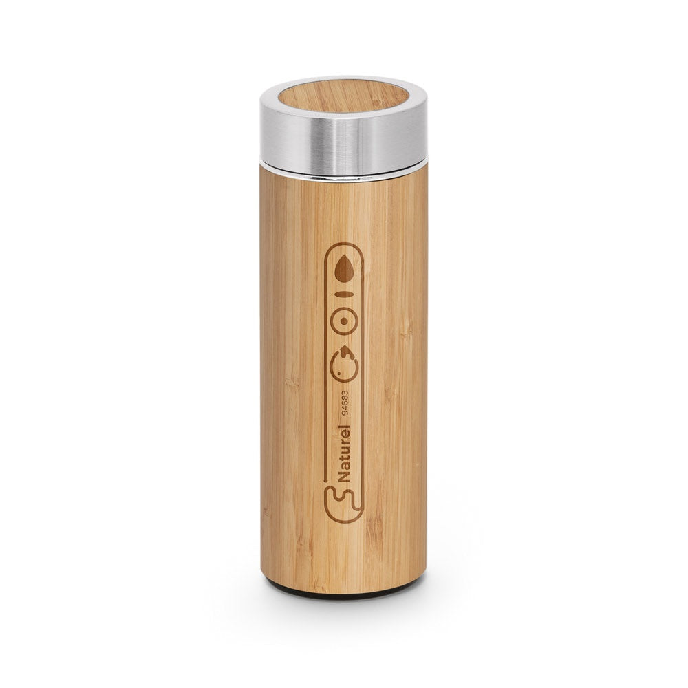 NATUREL promotional thermal bottle in natural with custom logo branding