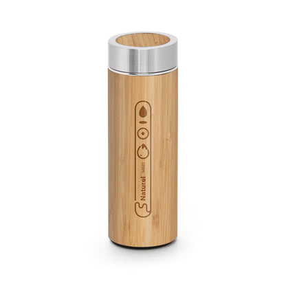 NATUREL promotional thermal bottle in natural with custom logo branding