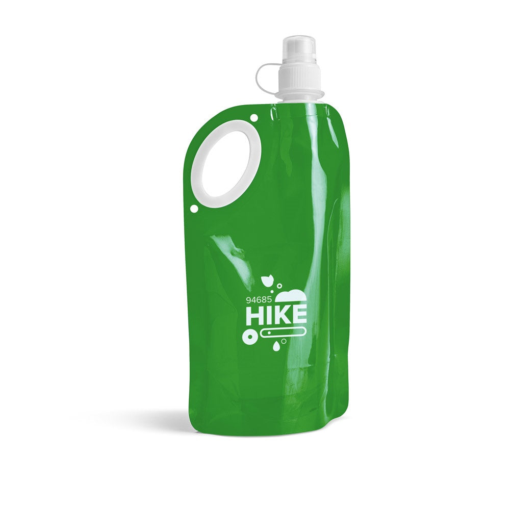 HIKE promotional bottle in green with custom logo branding