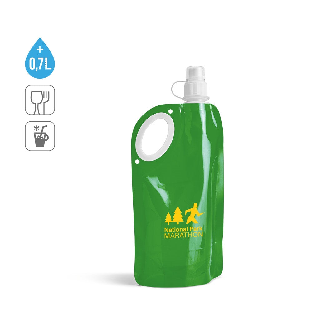 HIKE promotional bottle (complete set view) with custom logo branding
