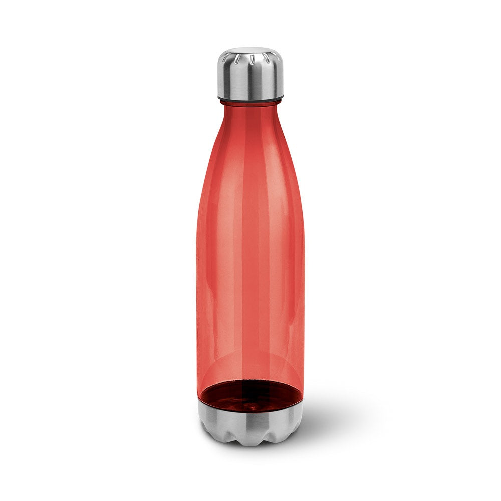 ANCER promotional bottle in red with custom logo branding